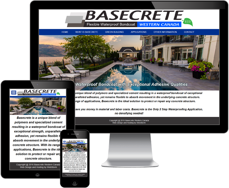 Basecrete Western Canada website