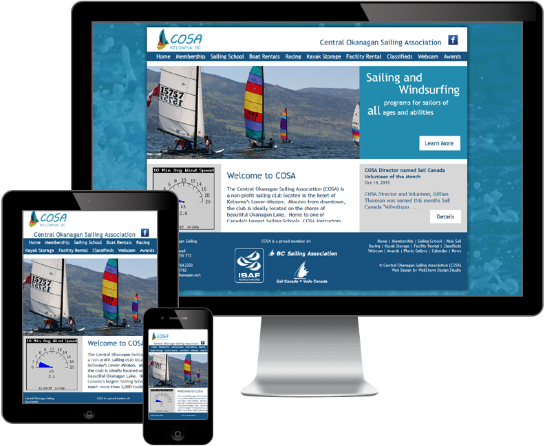 central okanagan sailing association website