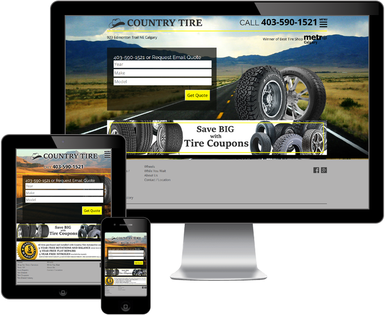 Country Tire Automotive website