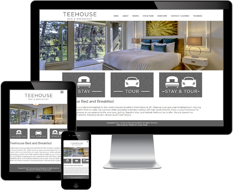 Teehouse Bed and Breakfast website