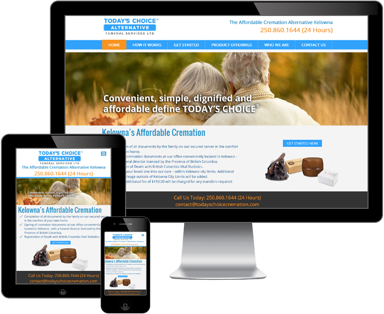 Today's Choice Alternative Funeral Services website