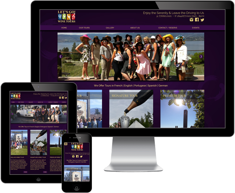 let's go wine tours website